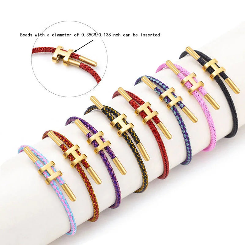 Stainless steel chain H buckle bracelet