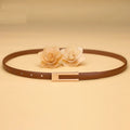 Thin leather belt metal buckle