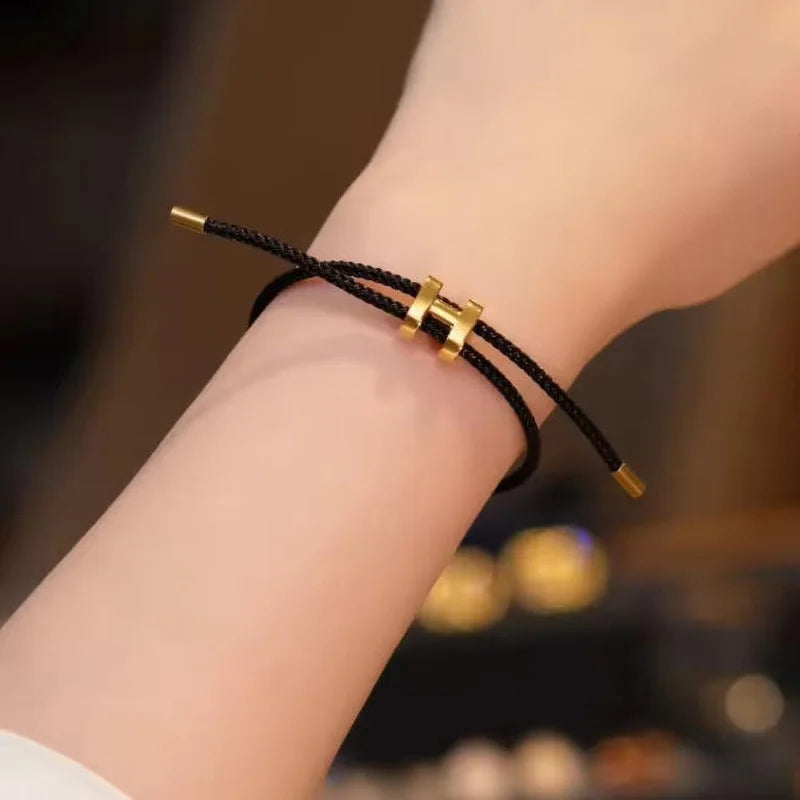 Stainless steel chain H buckle bracelet