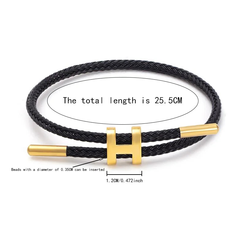 Stainless steel chain H buckle bracelet